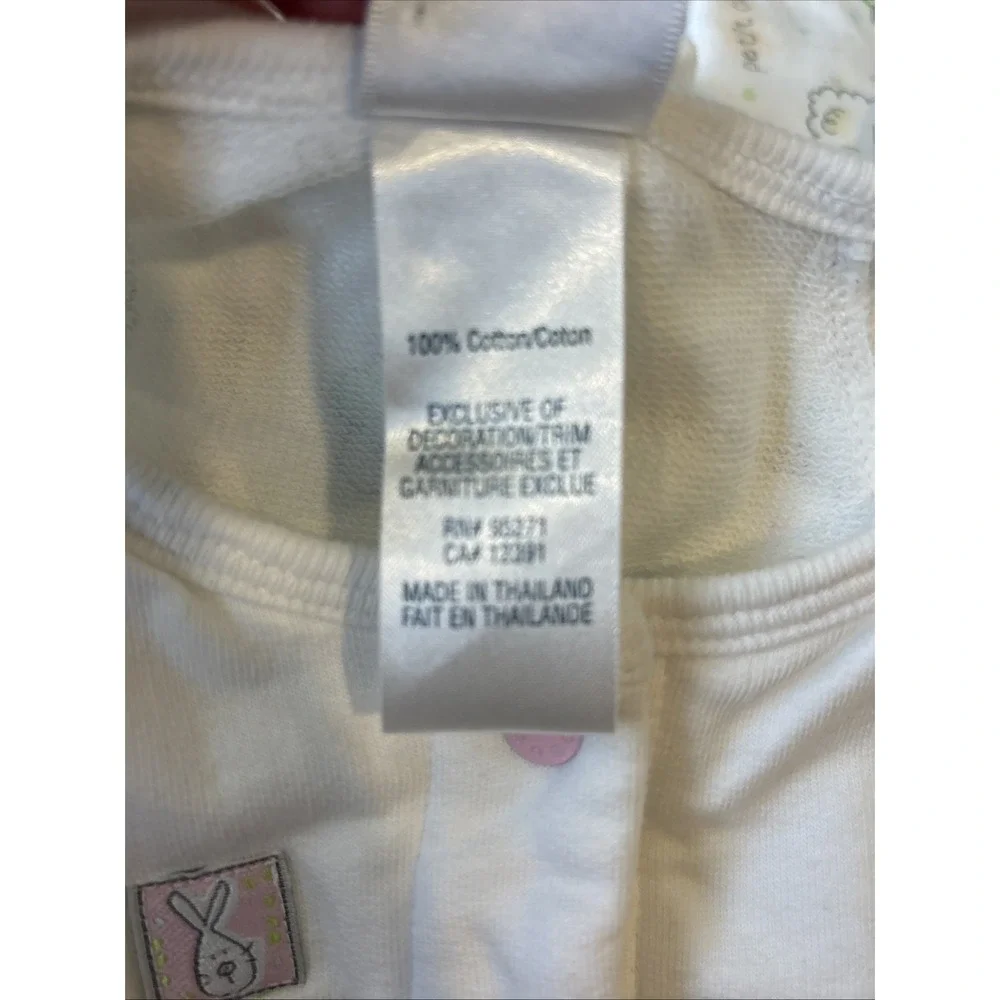 Vtg 90s Absorba 3M Petit Champagne Footless Baby Romper Pastel Sheep Cottagecore